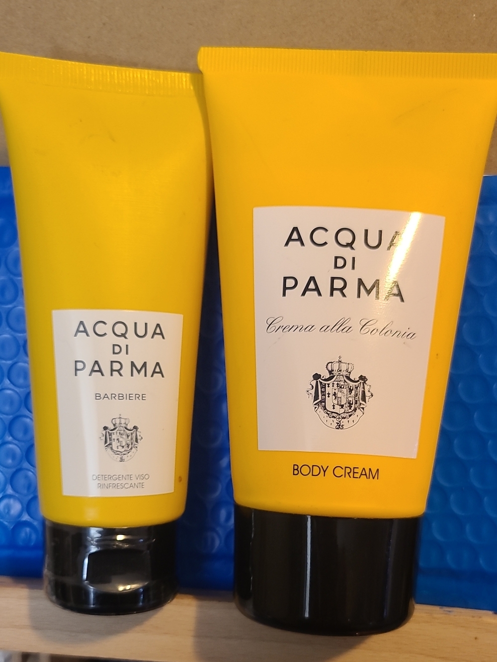 Acqua Di Parma Bright Yellow Body Cream & Barbiere Tube Duo